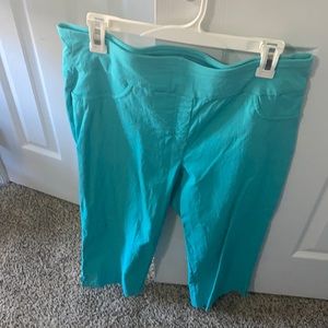 Ruby Rd turquoise pull on capris